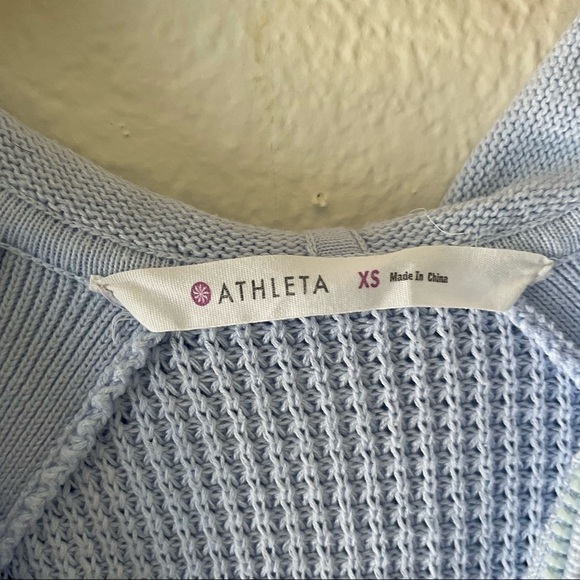 Athleta Outlands Zip Up Waffle Knit Sweater - Picture 3 of 5